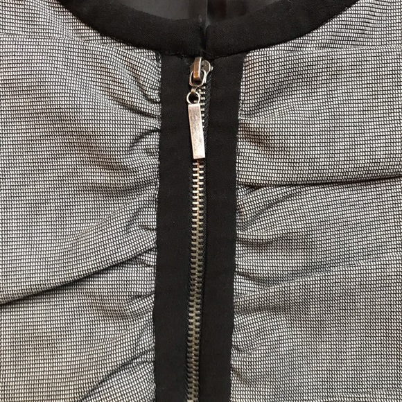 NY Collection Gray Black Ruffle Jacket, EUC, S - Picture 5 of 15